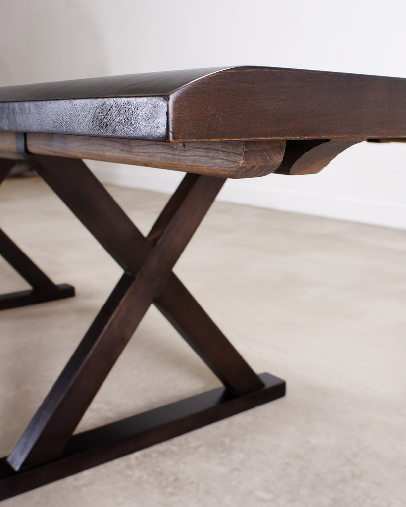 Christian Liaigre Style Ebony Oak Courier Dining Table 9.5 Ft