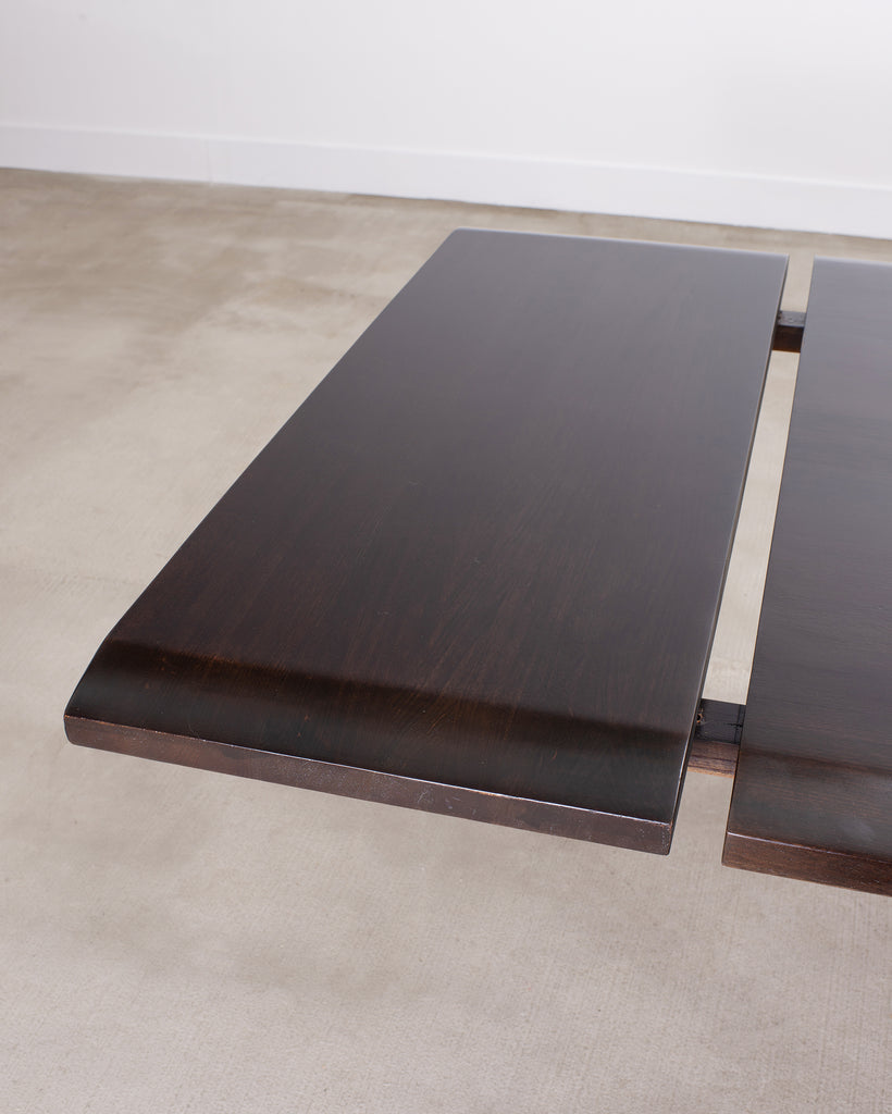Christian Liaigre Style Ebony Oak Courier Dining Table 9.5 Ft