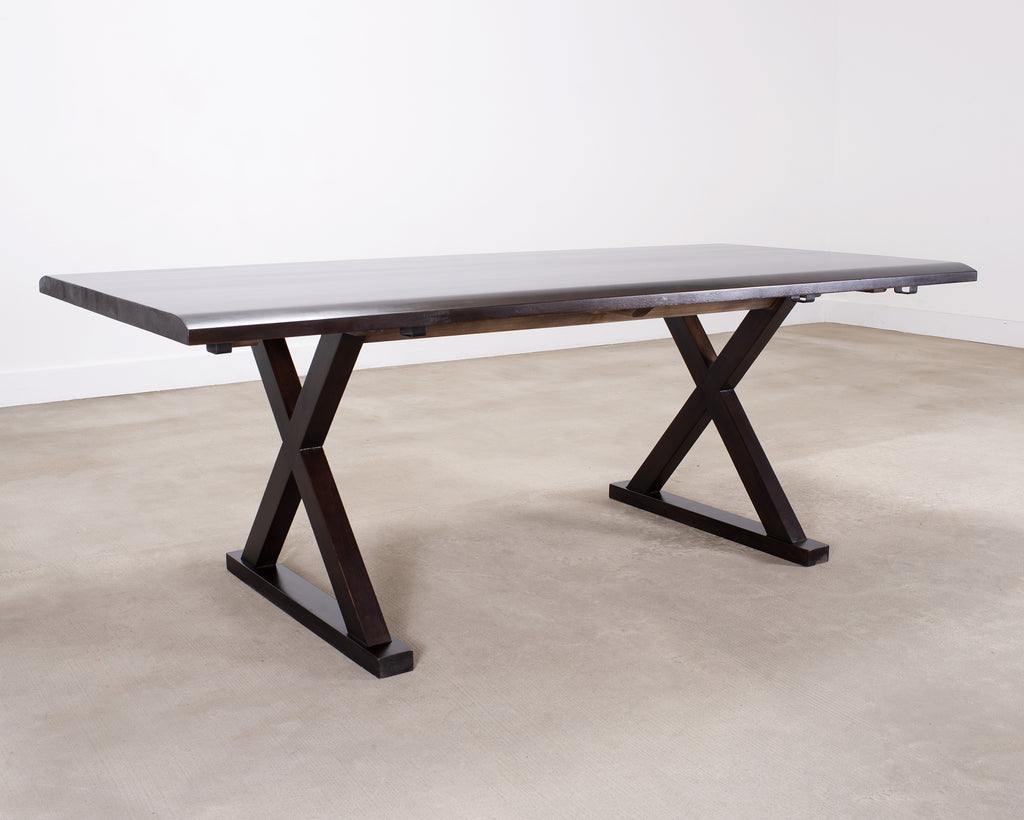 Christian Liaigre Style Ebony Oak Courier Dining Table 9.5 Ft