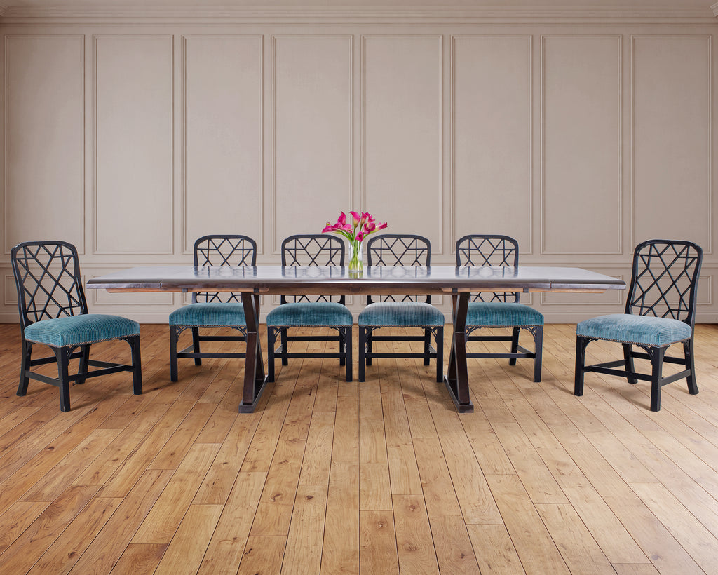 Christian Liaigre Style Ebony Oak Courier Dining Table 9.5 Ft