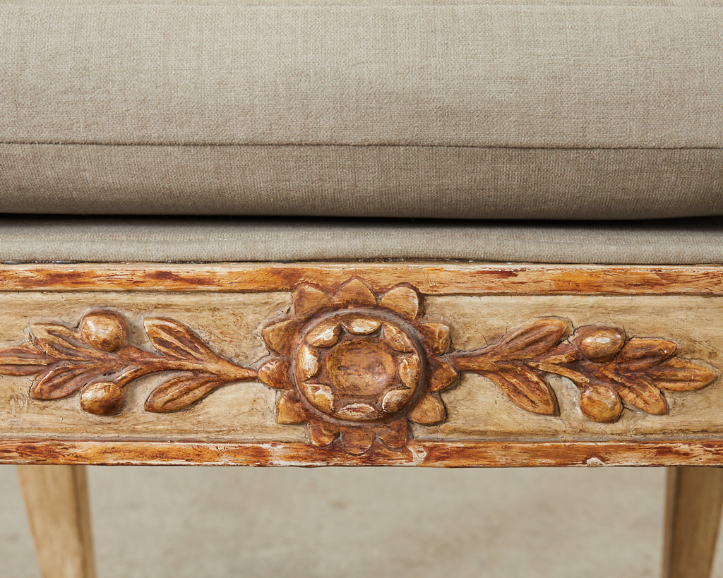 Hendrix Allardyce Neoclassical Venetian Style Painted Library Chair