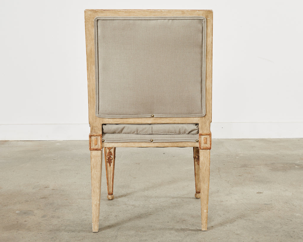 Hendrix Allardyce Neoclassical Venetian Style Painted Library Chair