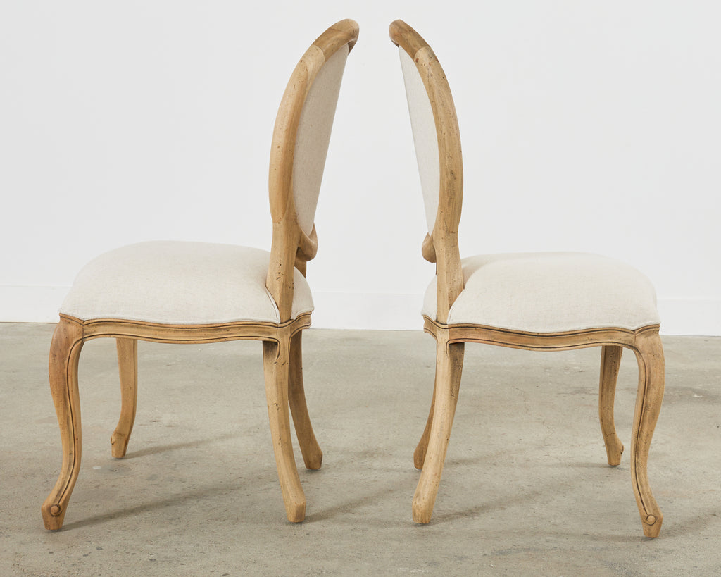 Set of Six Country French Provincial Style Dining Chairs