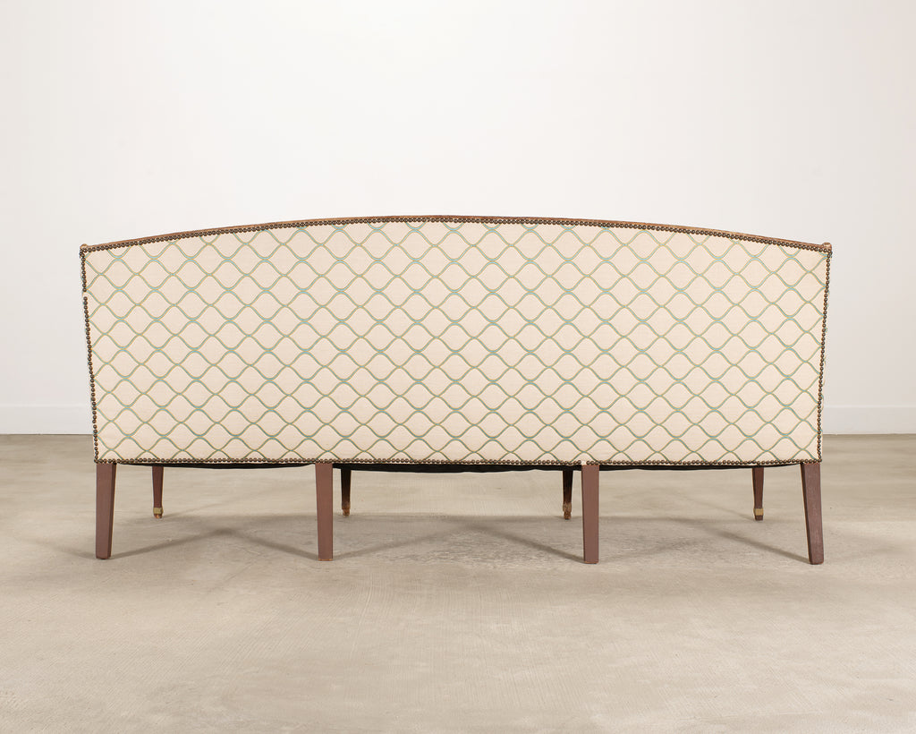 19th C. English Georgian Neoclassical Painted Cabriole Sofa