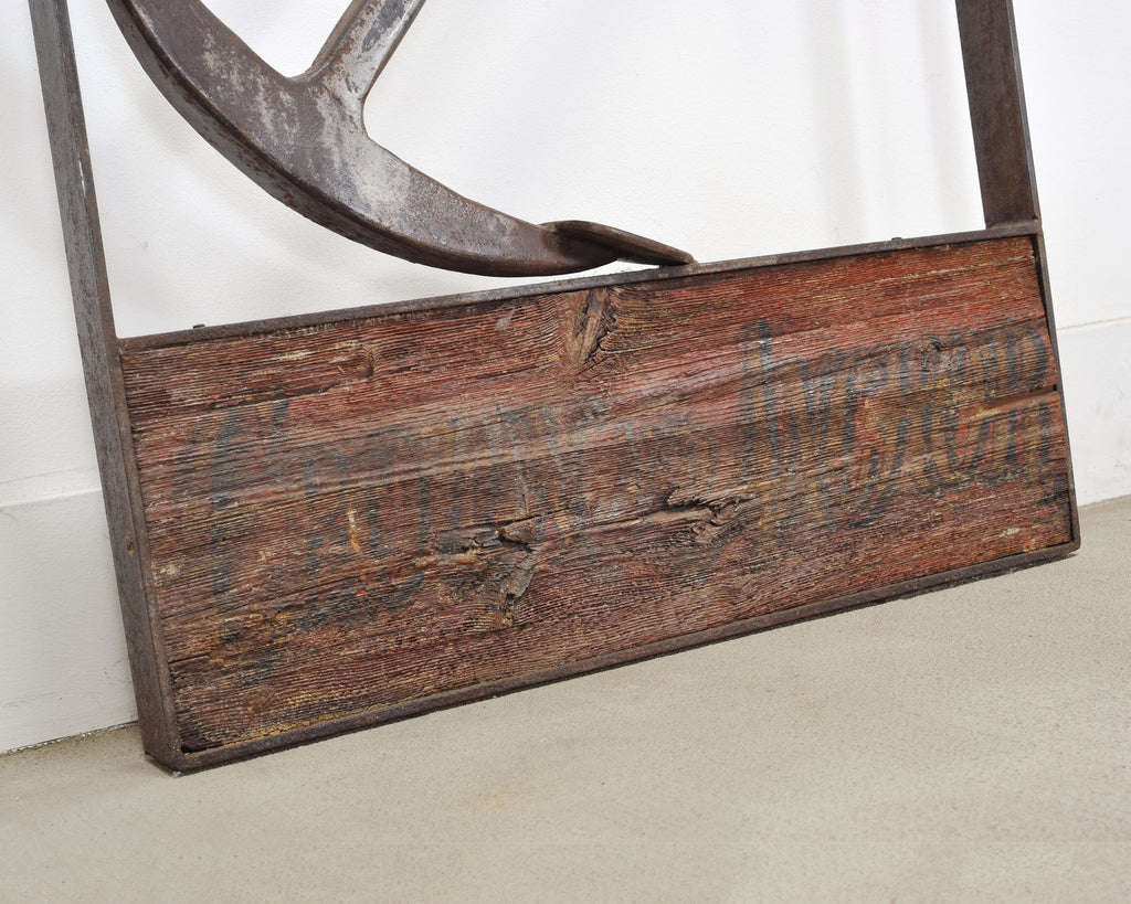 British Crown & Anchor Iron Hanging Tavern or Pub Sign