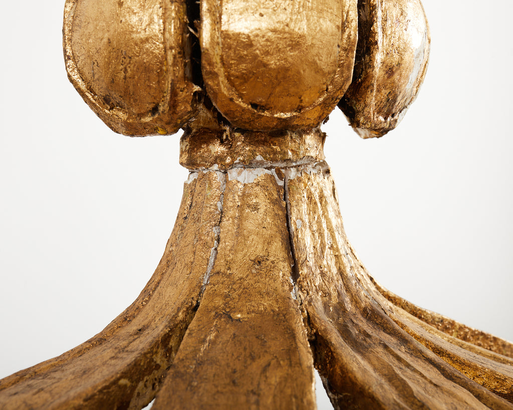 19th Century Pair of Italian Baroque Style Giltwood Bed Coronas