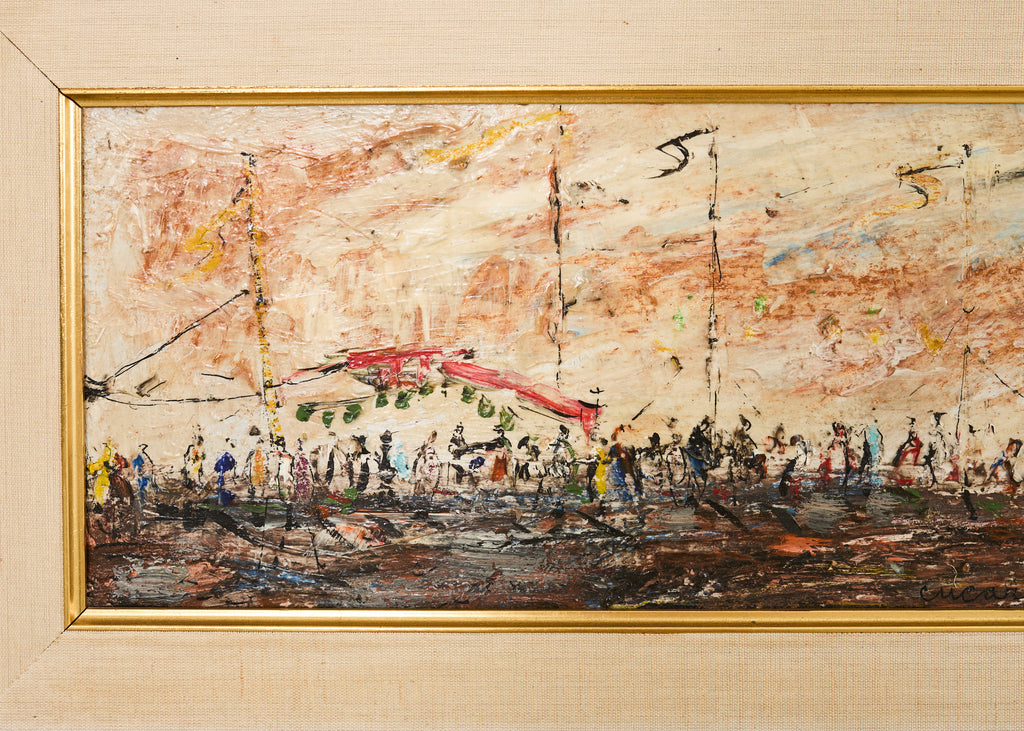 Pascal Cucaro Oil Board Midcentury Painting