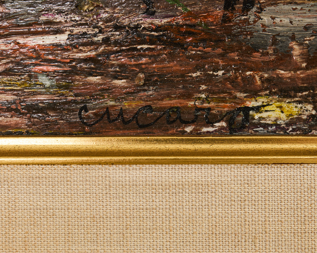 Pascal Cucaro Oil Board Midcentury Painting