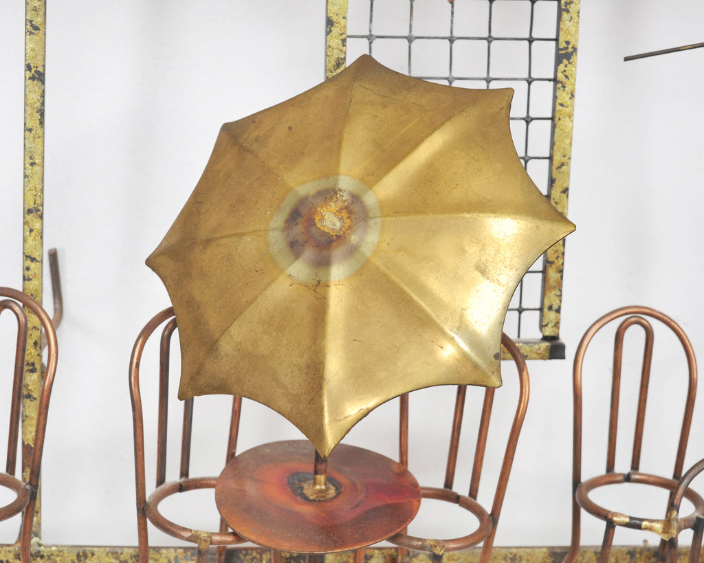 C. Jeré Attrib. Brass Parisian Café Bistro Wall Sculpture