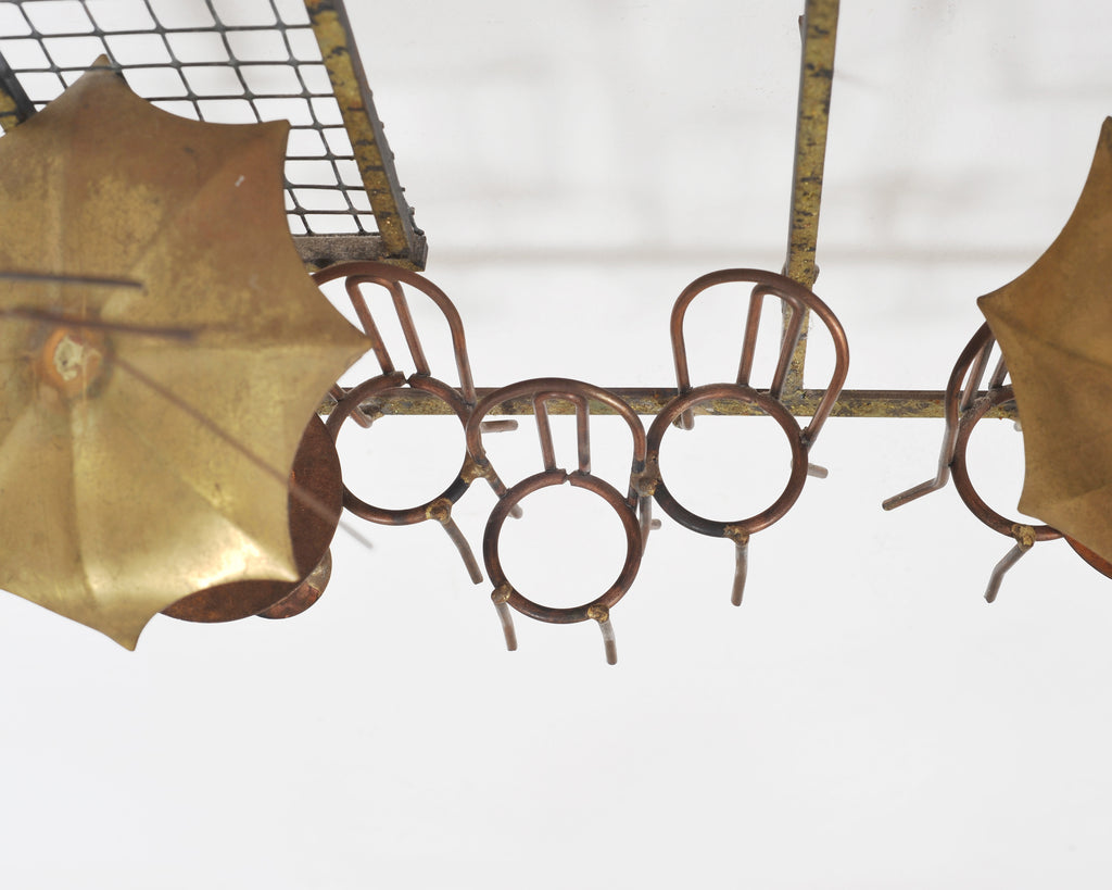 C. Jeré Attrib. Brass Parisian Café Bistro Wall Sculpture