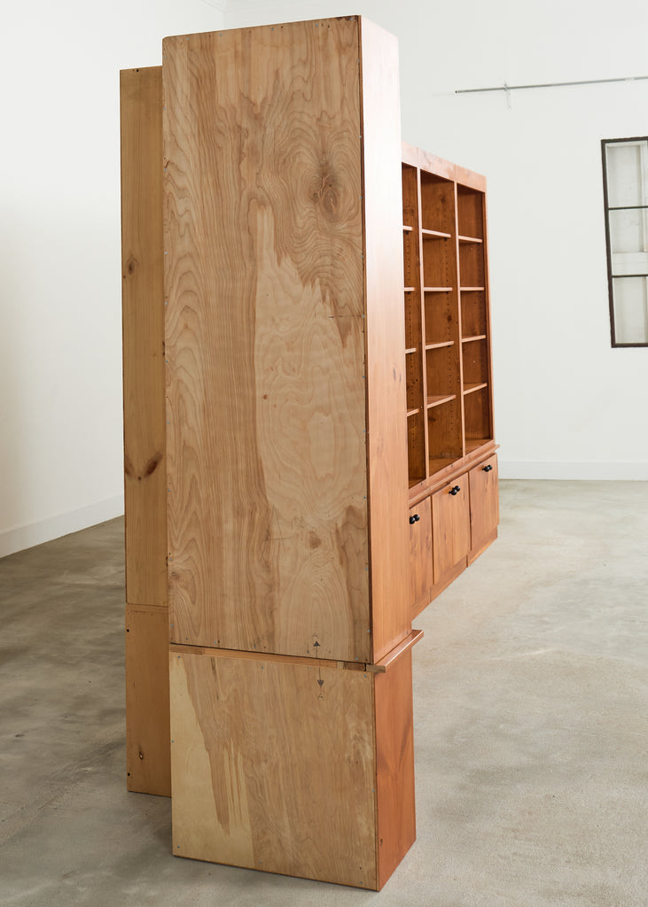 Monumental Pine Bookcase Sectional Wall Library 15 ft.
