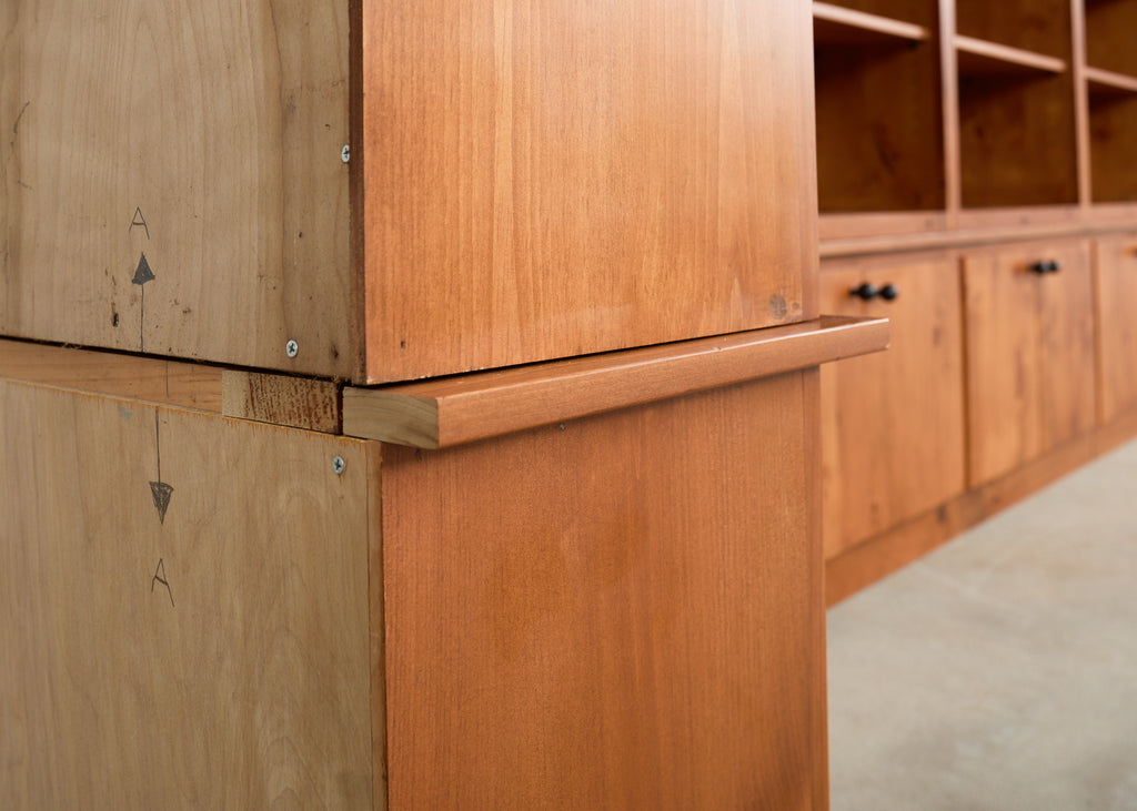 Monumental Pine Bookcase Sectional Wall Library 15 ft.