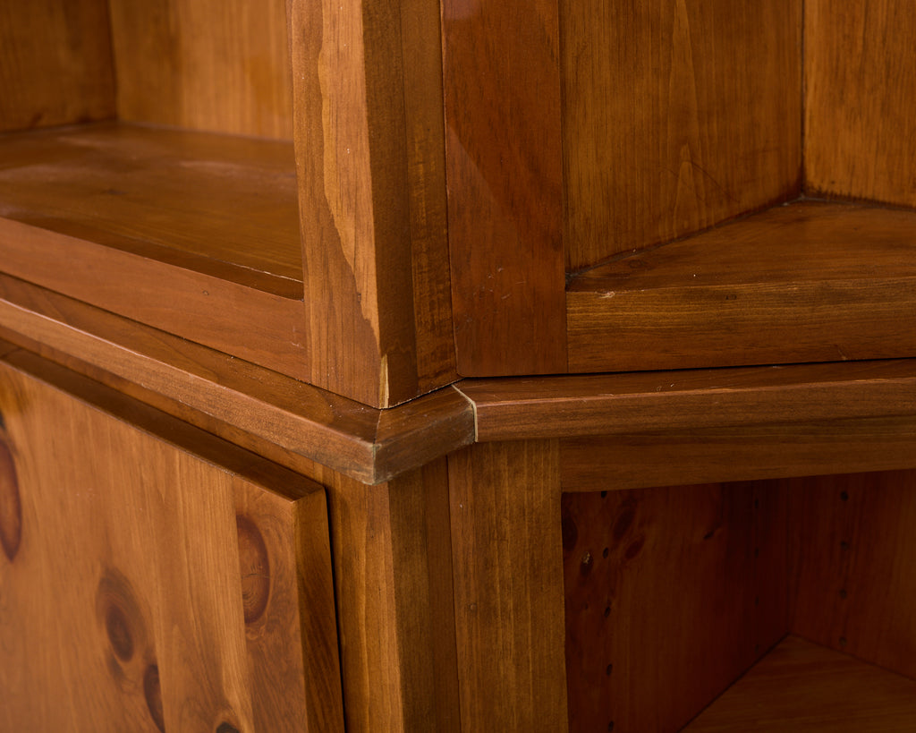 Monumental Pine Bookcase Sectional Wall Library 15 ft.