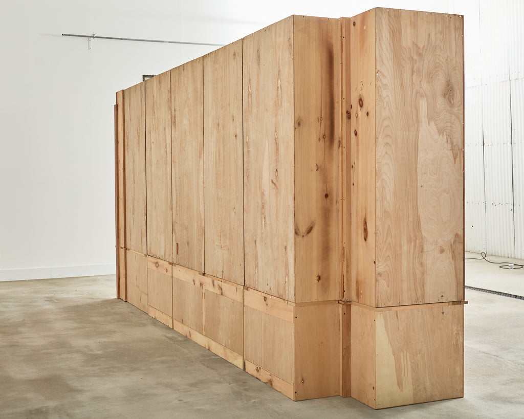 Monumental Pine Bookcase Sectional Wall Library 15 ft.