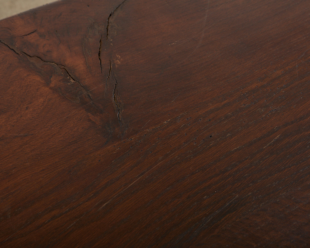 Country French Provincial Style Oak Farmhouse Trestle Dining Table