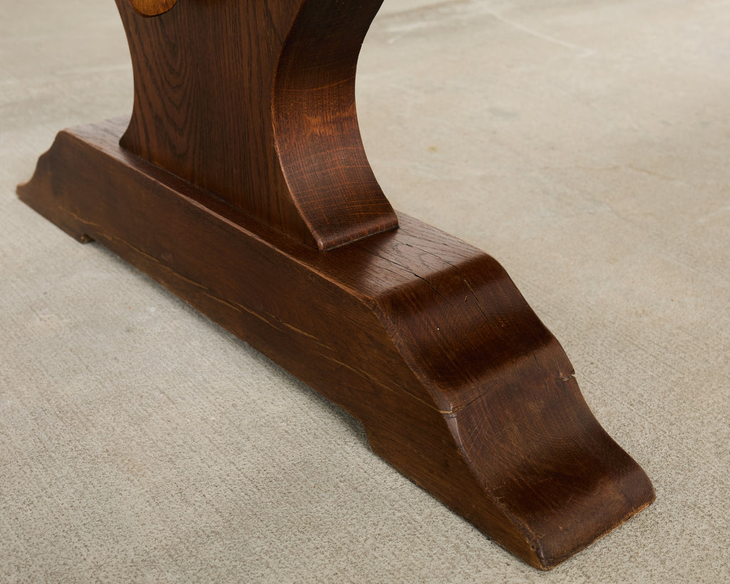 Country French Oak Farmhouse Trestle Dining Table