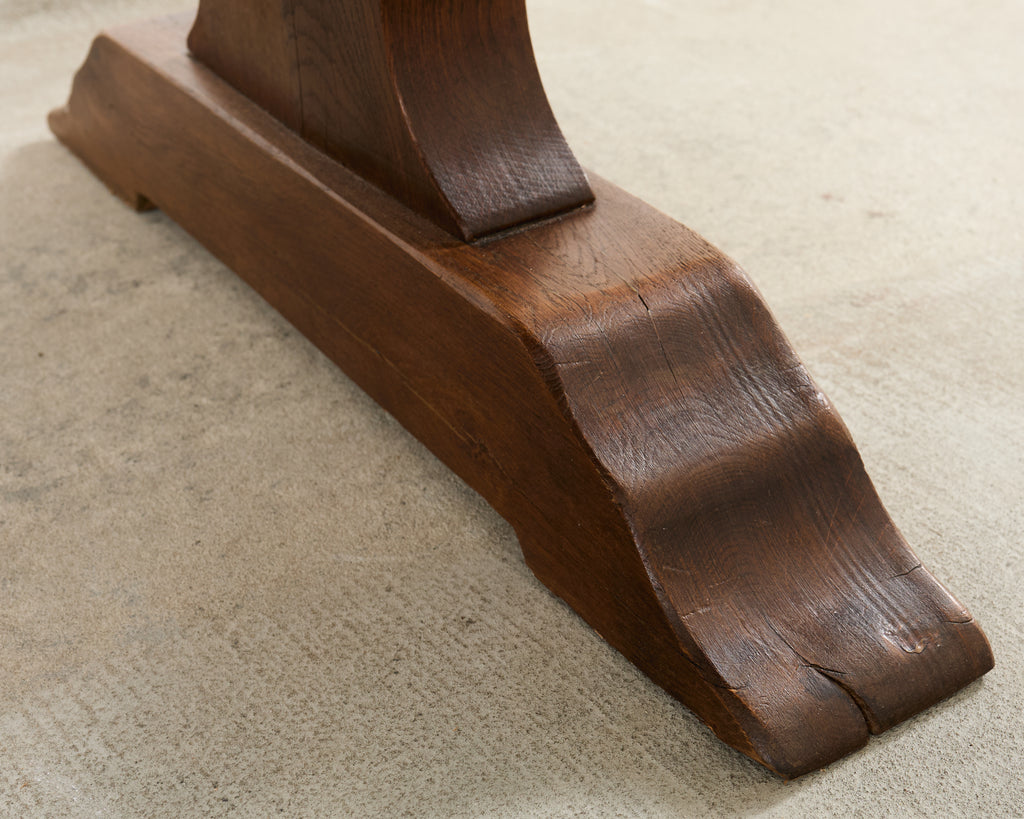 Country French Oak Farmhouse Trestle Dining Table