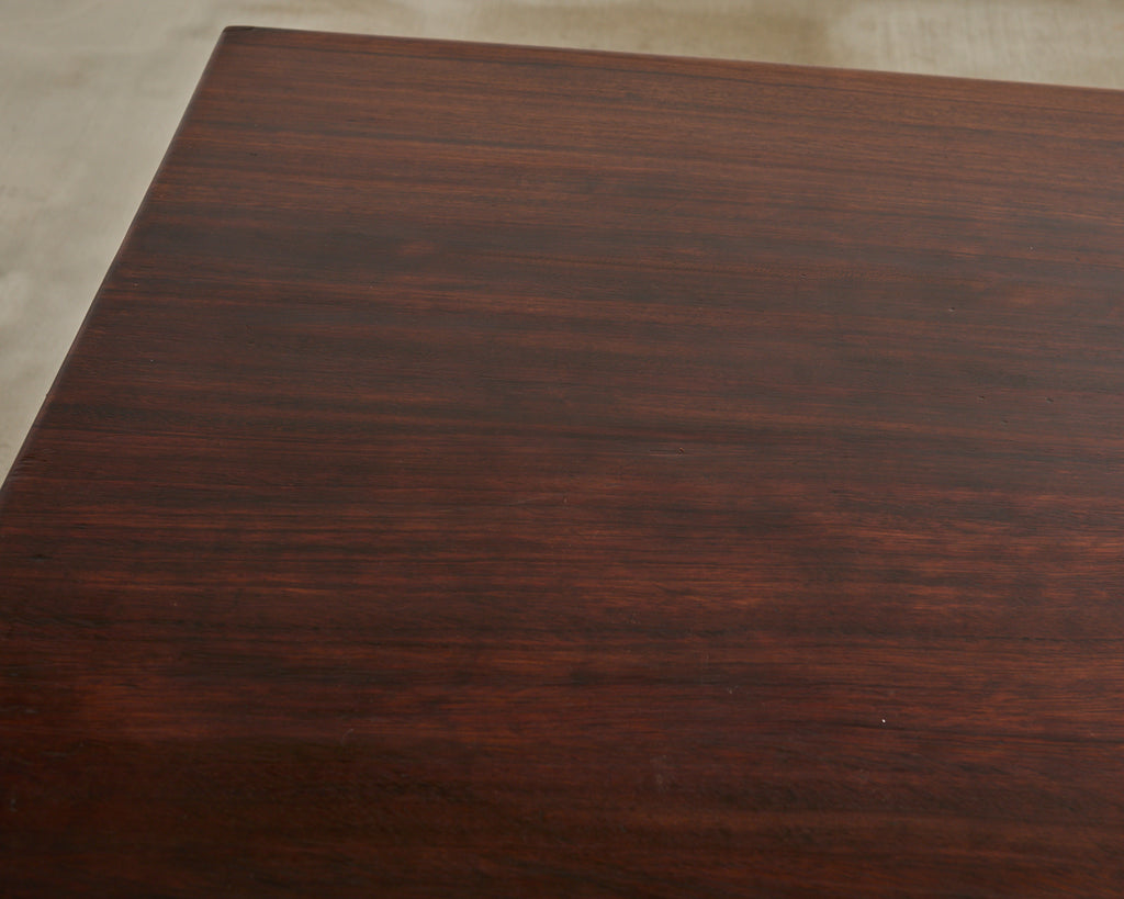 Country French African Mahogany Farmhouse Trestle Dining Table