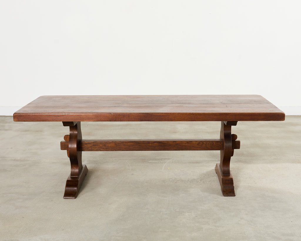 Country French Oak Farmhouse Trestle Dining Table