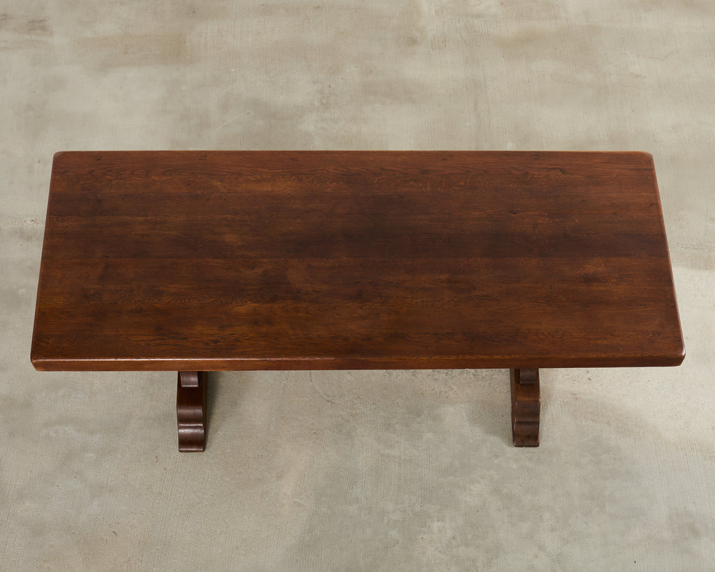 Country French Oak Farmhouse Trestle Dining Table