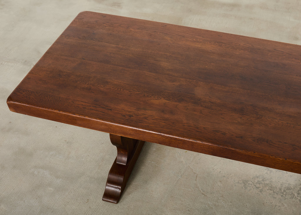 Country French Oak Farmhouse Trestle Dining Table