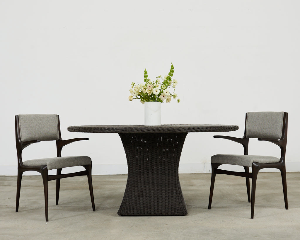 Set of Four Carlo De Carli Walnut Dining Armchairs