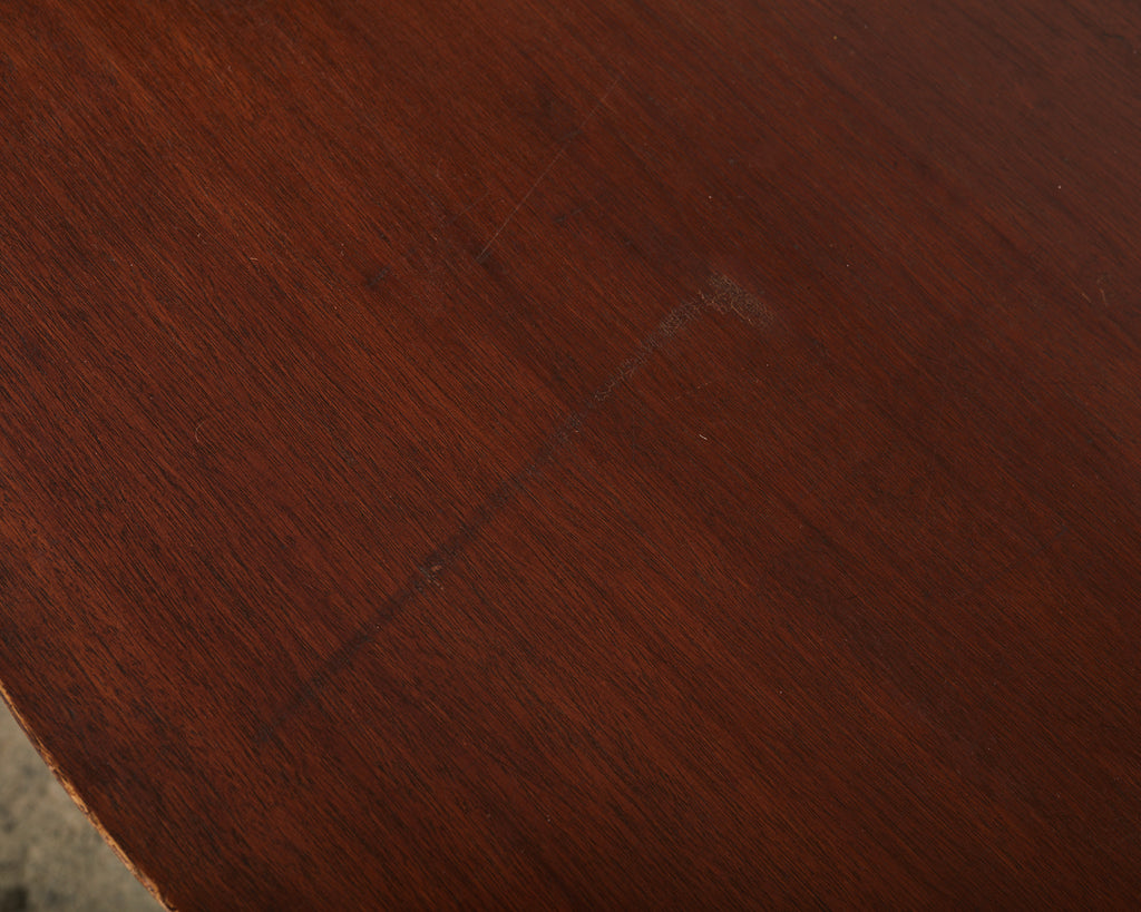 Neoclassical Style English Mahogany Demilune Fliptop Console