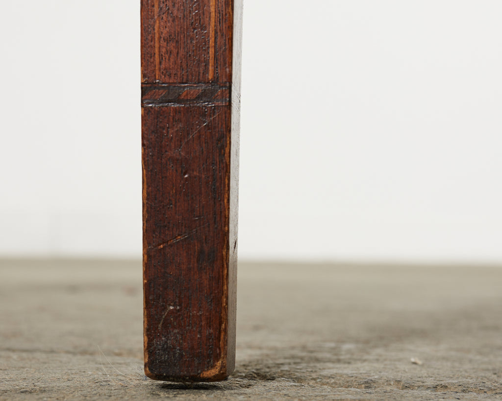 Neoclassical Style English Mahogany Demilune Fliptop Console