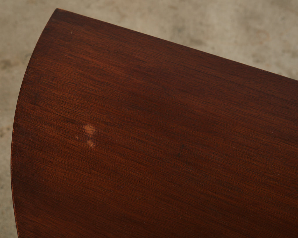 Neoclassical Style English Mahogany Demilune Fliptop Console