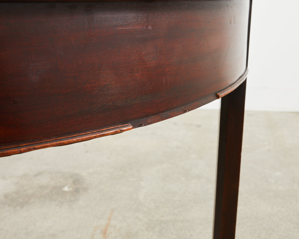 Pair of 19th Century Georgian Mahogany Demilune Console Tables