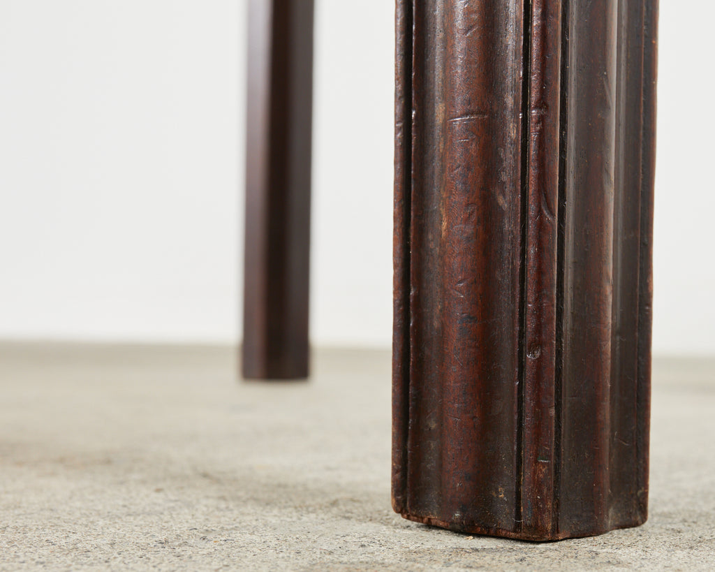 Pair of 19th Century Georgian Mahogany Demilune Console Tables