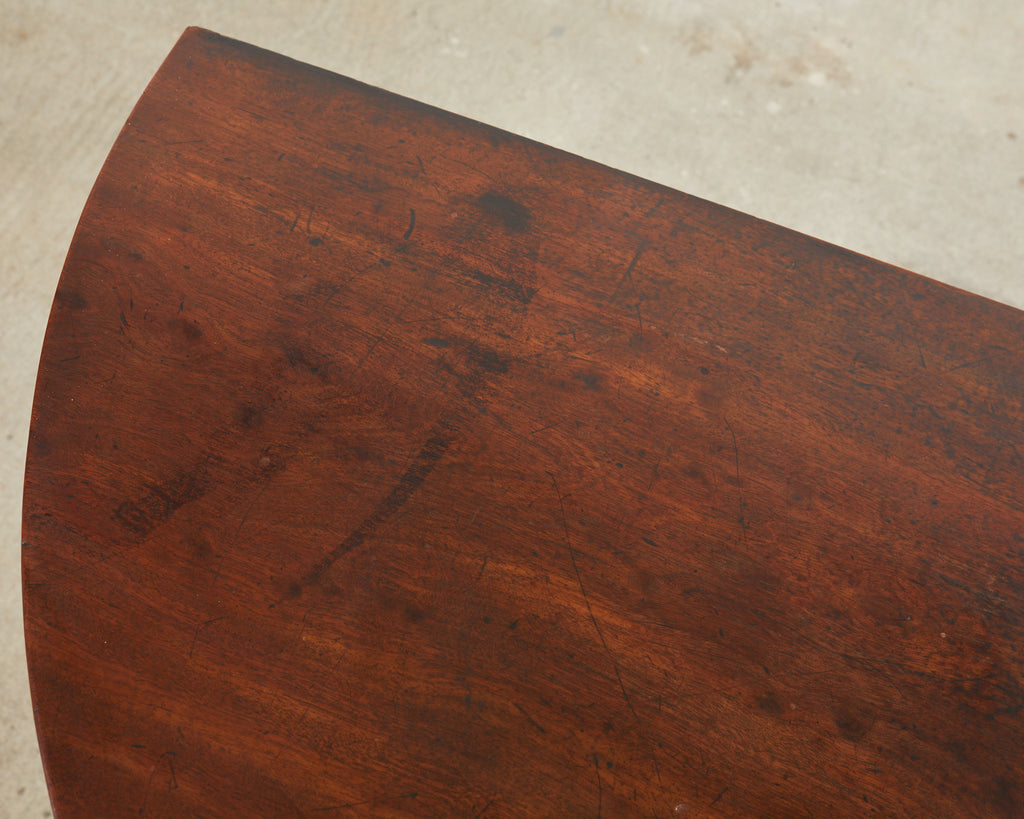 Pair of 19th Century Georgian Mahogany Demilune Console Tables