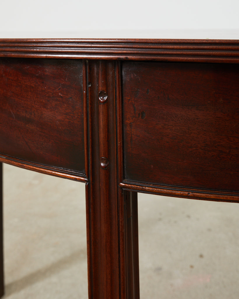 Pair of 19th Century Georgian Mahogany Demilune Console Tables