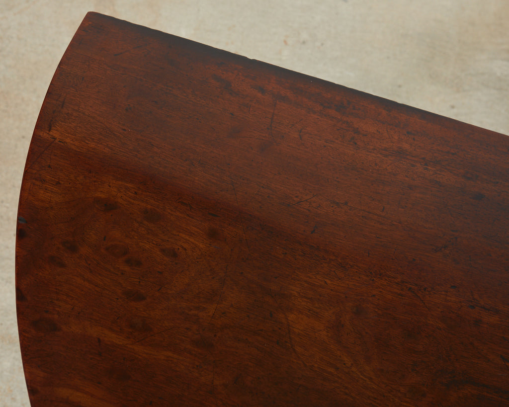 Pair of 19th Century Georgian Mahogany Demilune Console Tables
