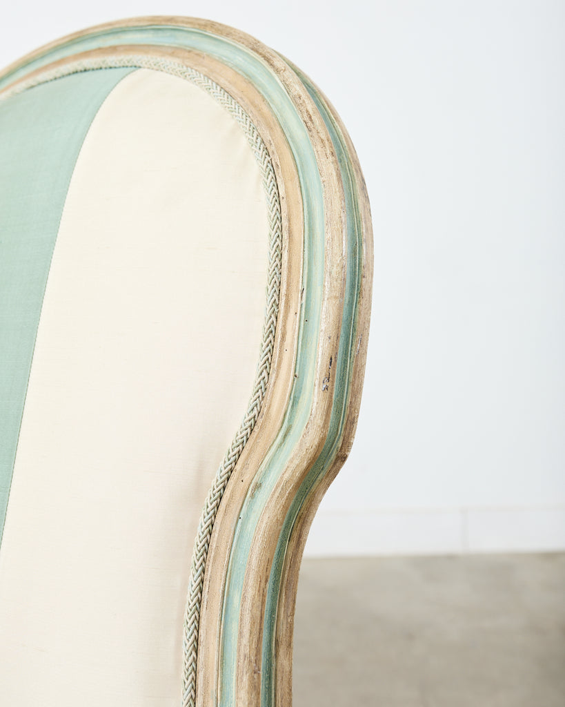 Pair of Dennis & Leen Louis XVI Style Painted Dining Chairs