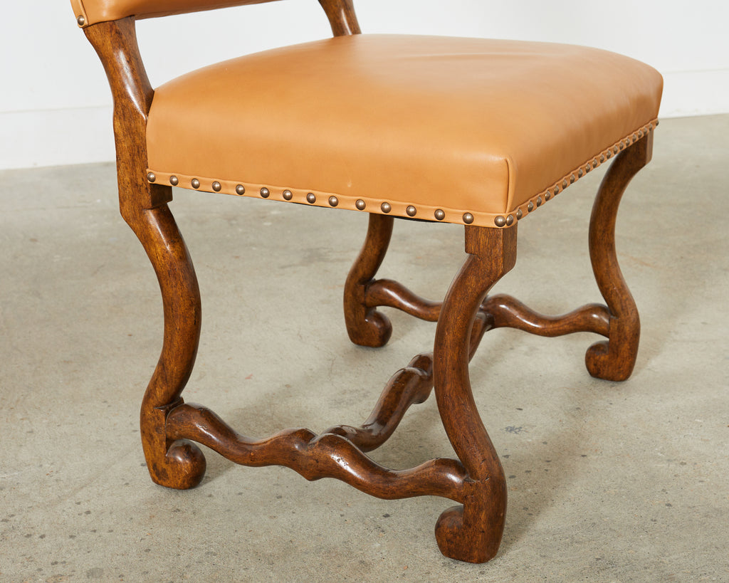 Pair of Dennis & Leen Louis XIV Os de Mouton Hall Chairs