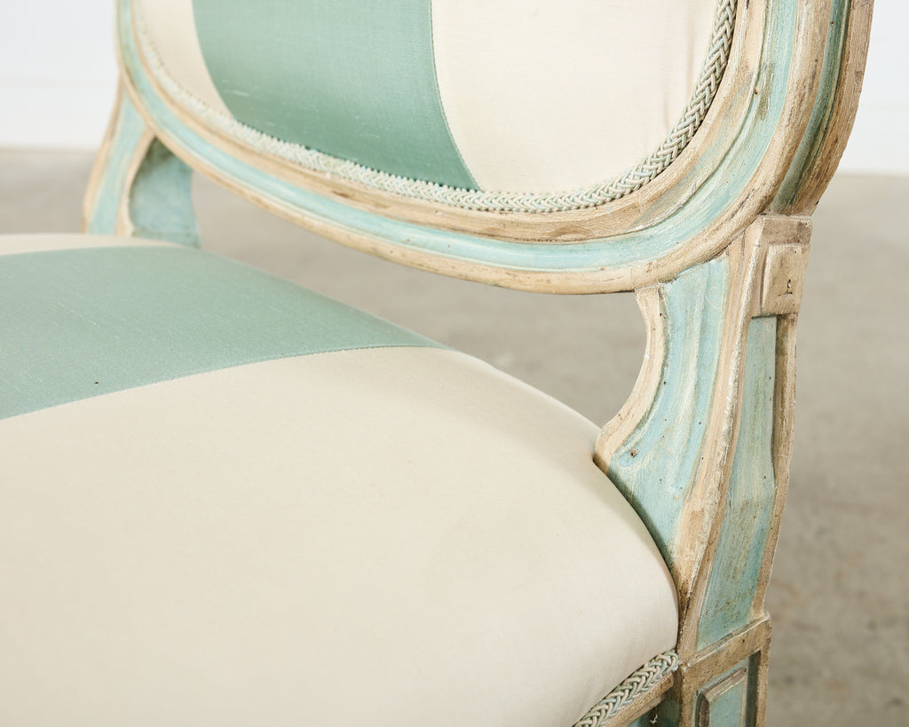 Pair of Dennis & Leen Louis XVI Style Painted Dining Chairs