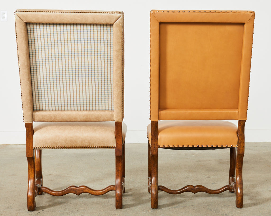 Pair of Dennis & Leen Louis XIV Os de Mouton Hall Chairs