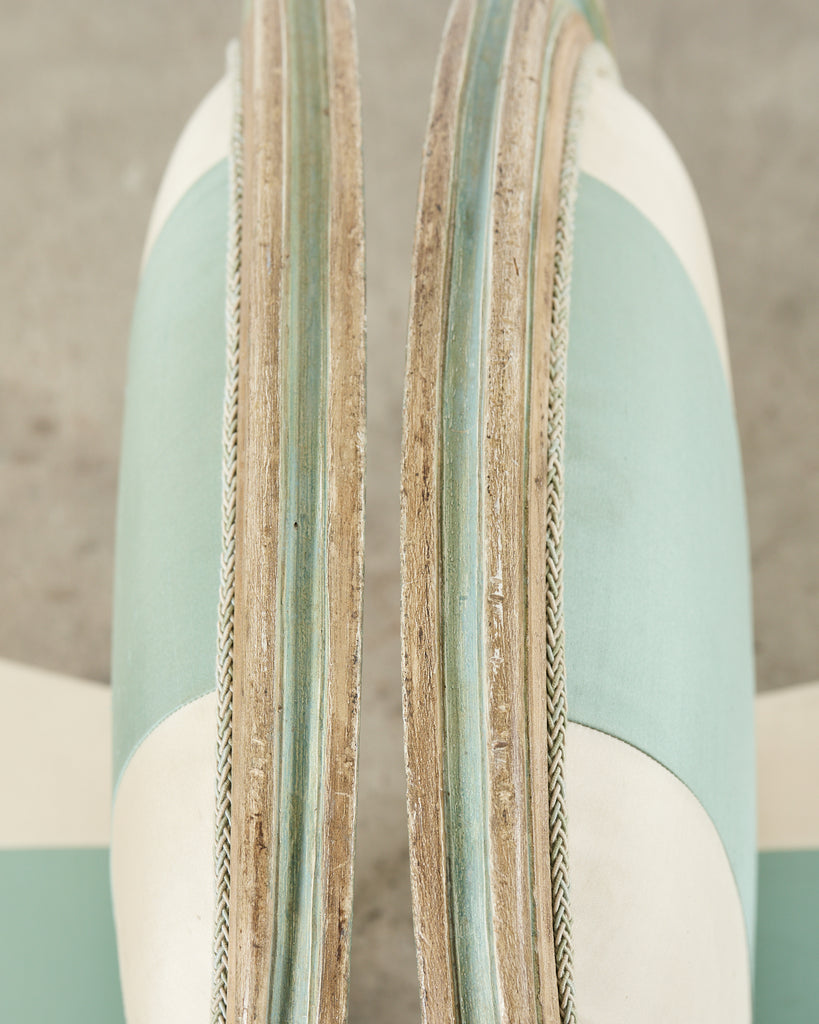 Pair of Dennis & Leen Louis XVI Style Painted Dining Chairs