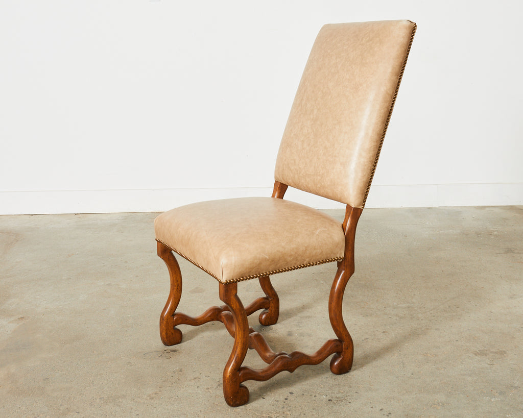 Pair of Dennis & Leen Louis XIV Os de Mouton Hall Chairs