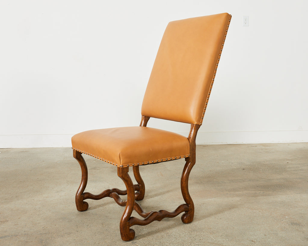 Pair of Dennis & Leen Louis XIV Os de Mouton Hall Chairs