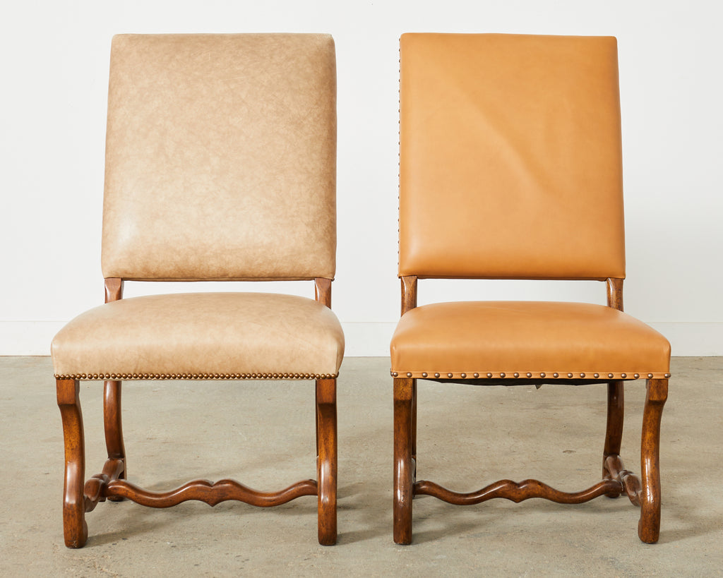 Pair of Dennis & Leen Louis XIV Os de Mouton Hall Chairs