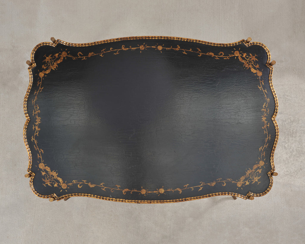 Dennis & Leen Chinoiserie Iron Gilt Tall Tray Cocktail Table