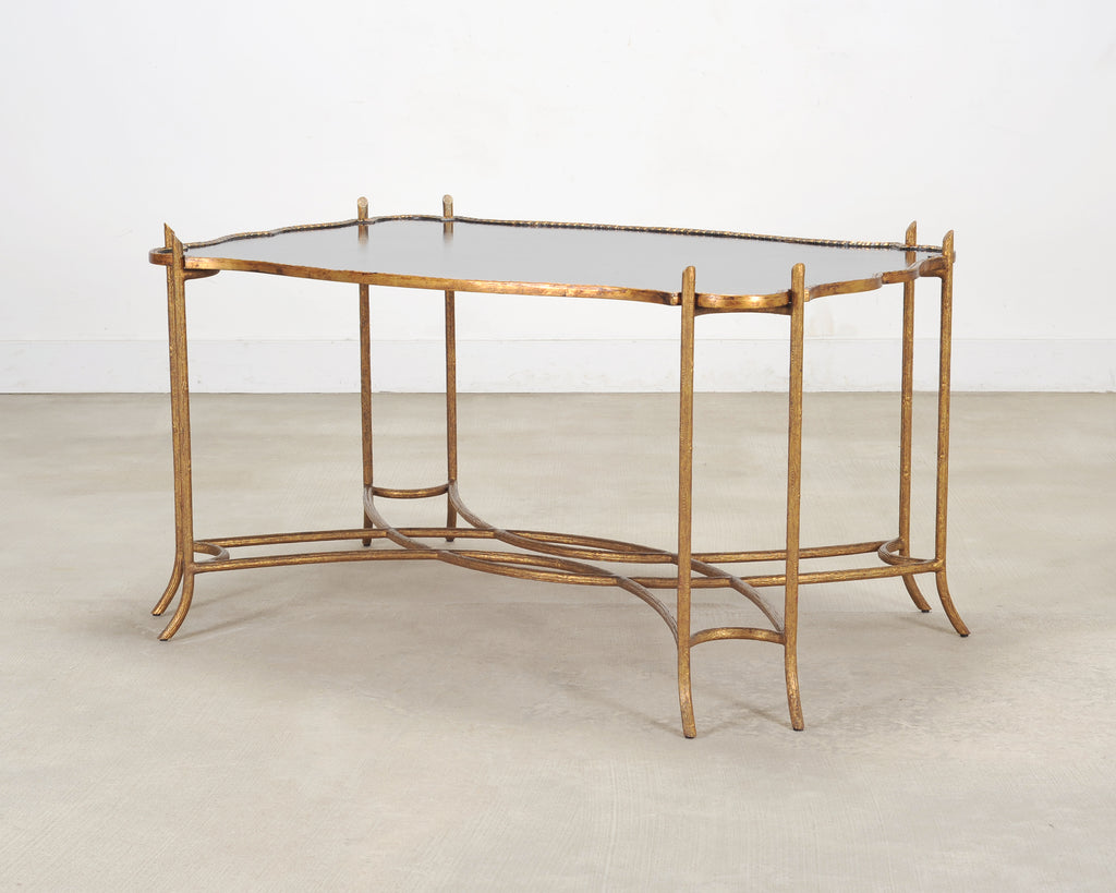 Dennis & Leen Chinoiserie Iron Gilt Tall Tray Cocktail Table