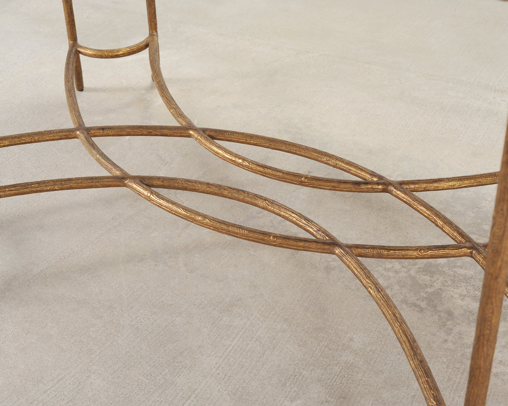 Dennis & Leen Chinoiserie Iron Gilt Tall Tray Cocktail Table