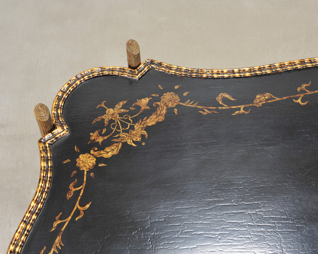 Dennis & Leen Chinoiserie Iron Gilt Tall Tray Cocktail Table