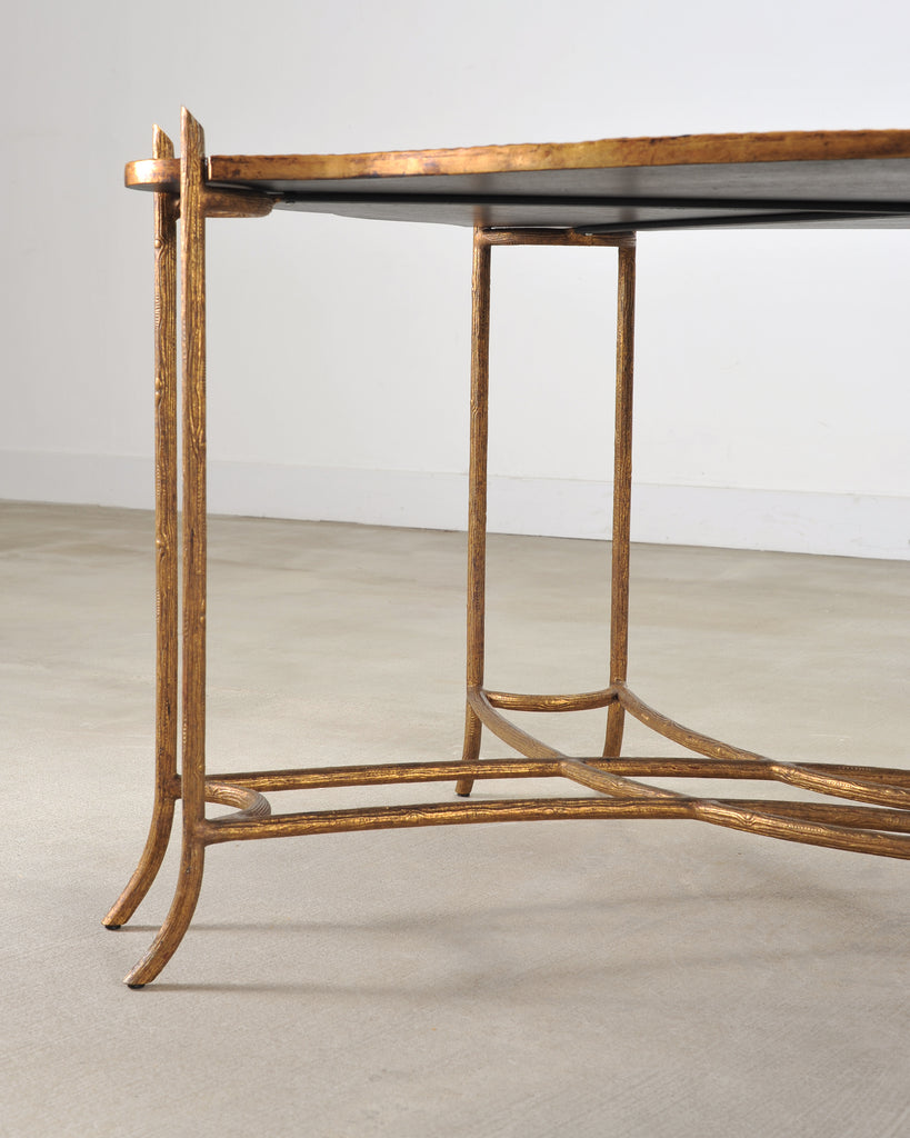 Dennis & Leen Chinoiserie Iron Gilt Tall Tray Cocktail Table
