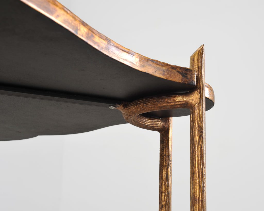 Dennis & Leen Chinoiserie Iron Gilt Tall Tray Cocktail Table