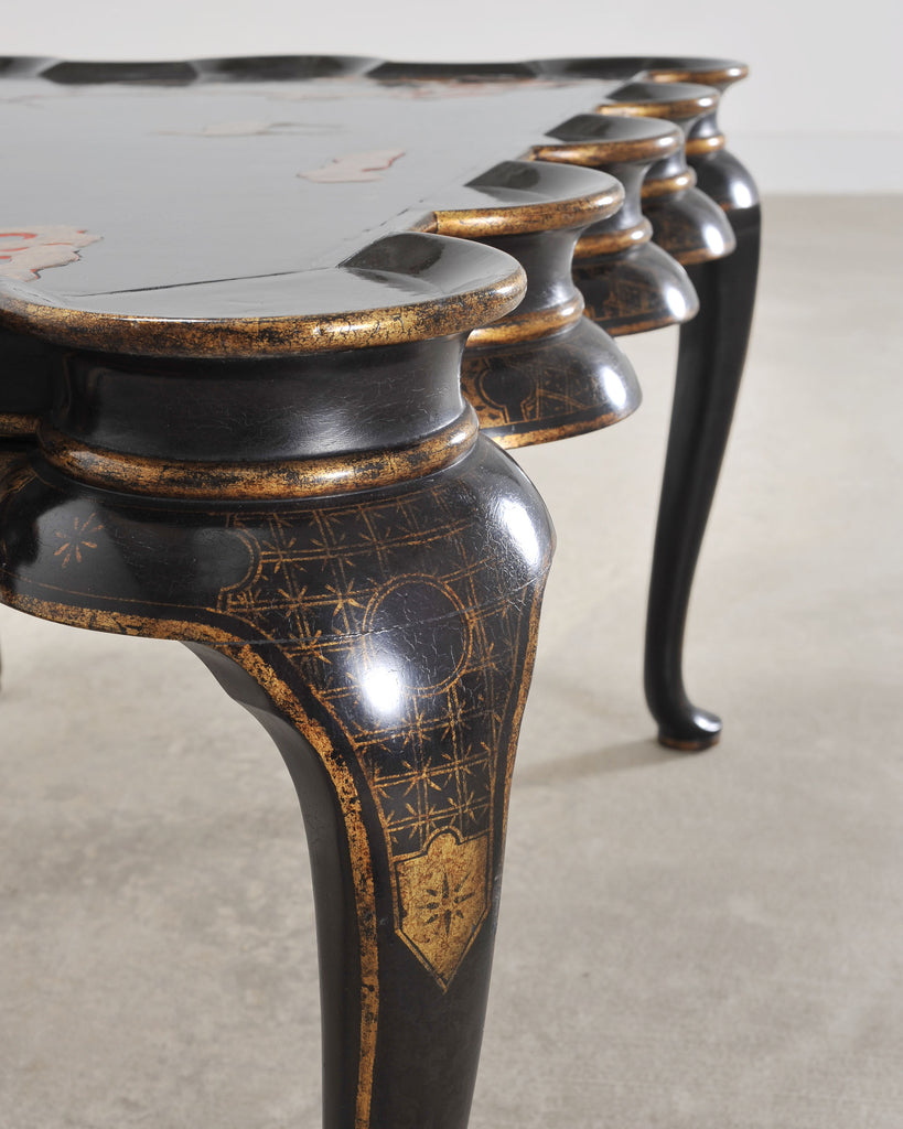 Rose Tarlow Scalloped Coffee Table Chinoiserie Lacquered