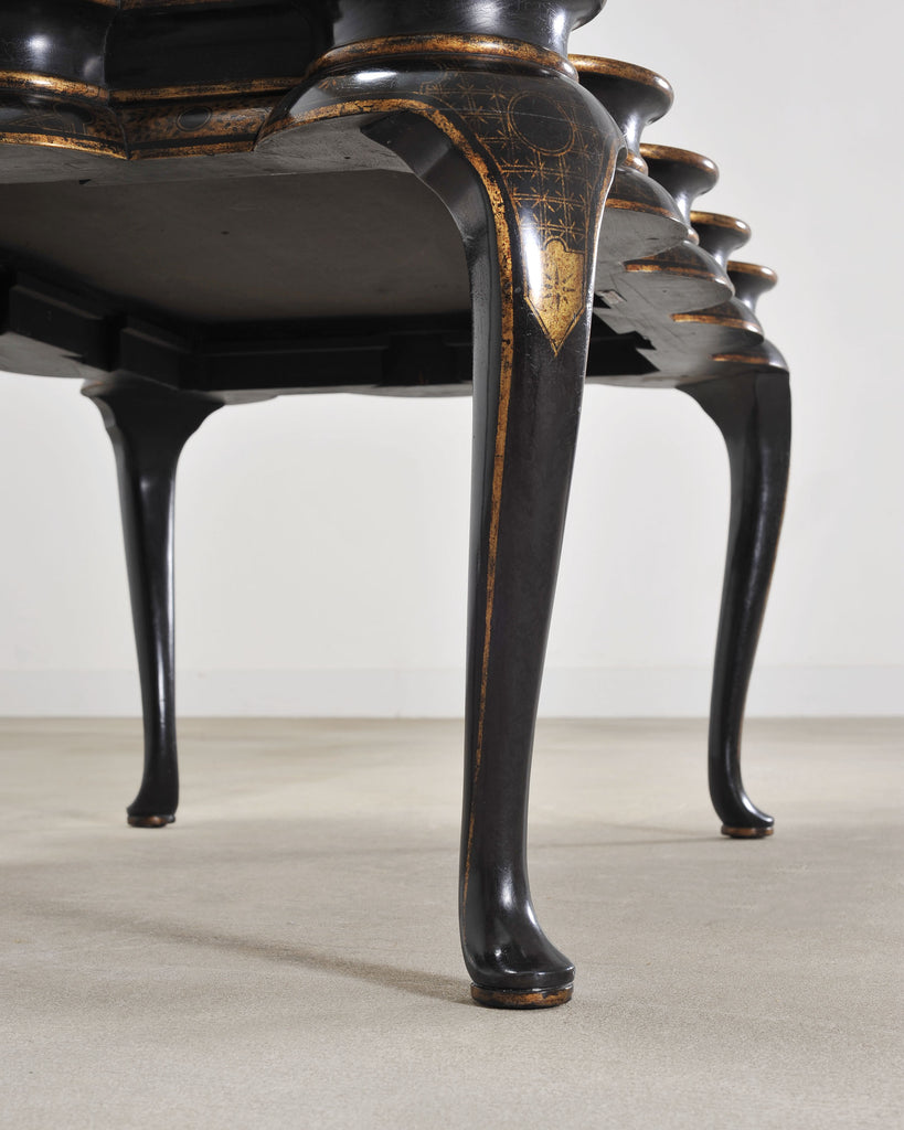 Rose Tarlow Scalloped Coffee Table Chinoiserie Lacquered